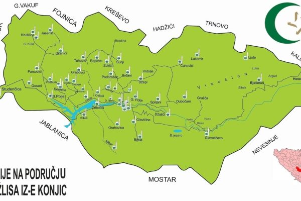 U POVODU 7.MAJA “DANA DŽAMIJA” – DŽAMIJE NA PODRUČJU MEDŽLISA ISLAMSKE ZAJEDNICE KONJIC