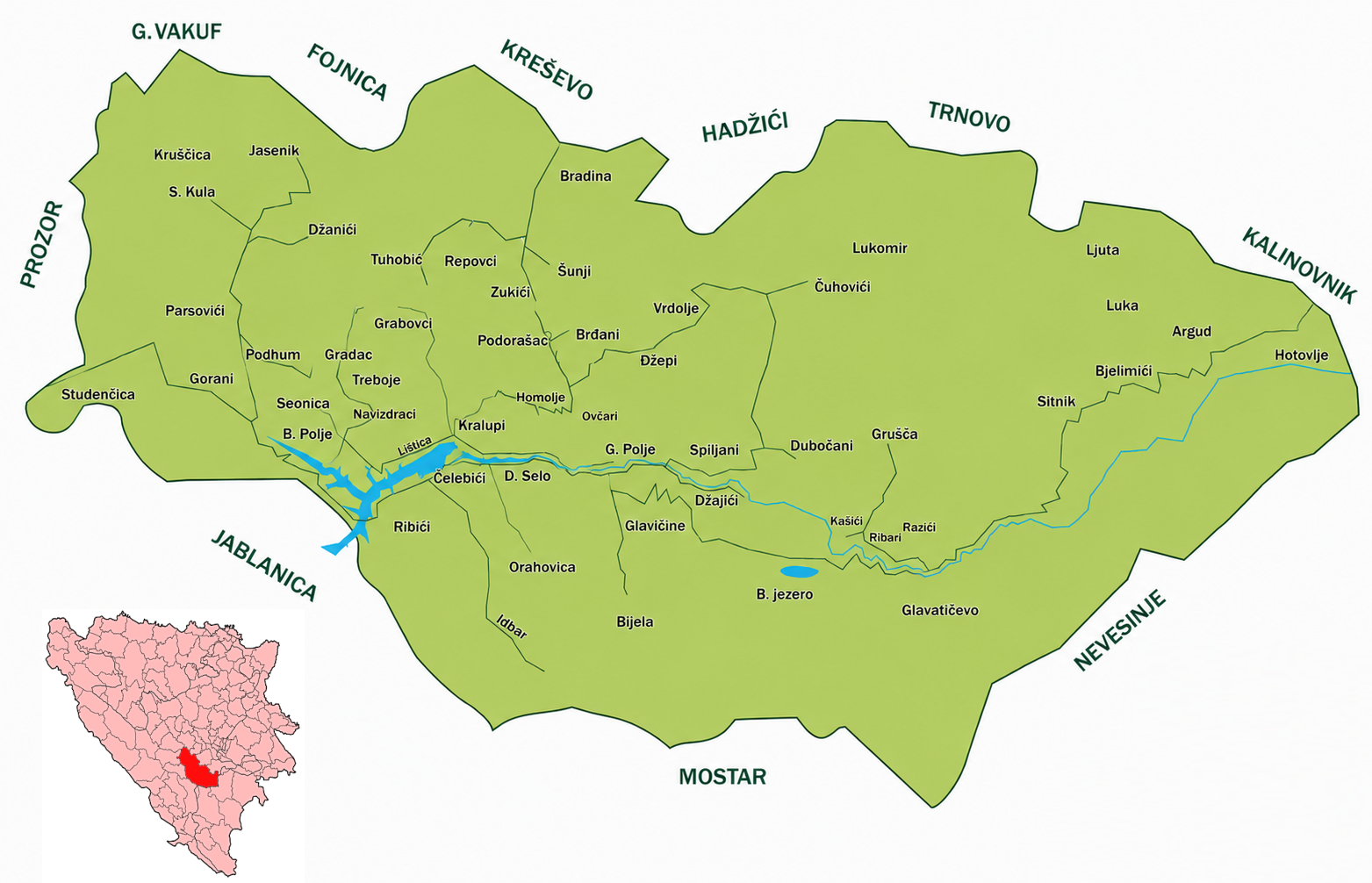 Mapa džamija Konjic